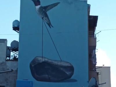 Birds in flight Palermo — Street art in Sicilia