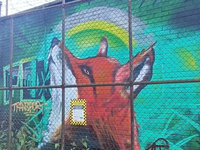 Renard au halo vert — Street art à London