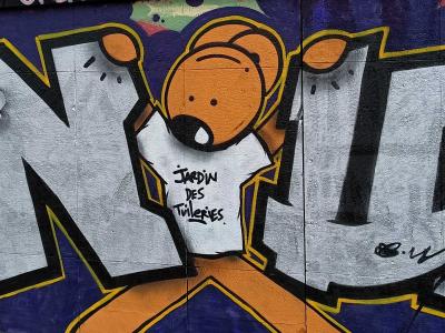 Rat at the Tuileries Garden — Street art in Paris
