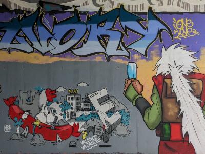 Pink Wildstyle Dark Portrait — Street art in Soyons