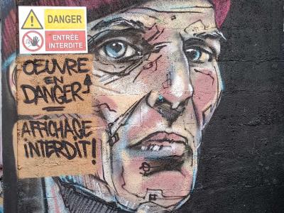 Portrait en danger par Jef — Street art de Jef à Redon