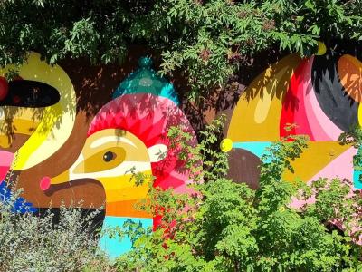 Composition abstraite murale — Street art à Strasbourg
