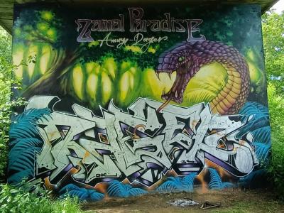 Zamal Paradise Mural — Street art in Rezé