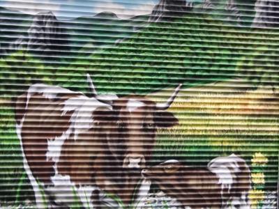 Auvergne Cattle at Pasture — Street art in Clermont-Ferrand