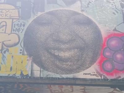 Textured Sphere — Street art in London