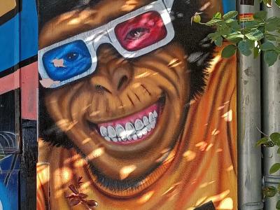 Monkey Stop Thinking, Berlin — Street art in Berlin
