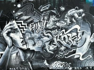Complex lettering — Street art in Nantes