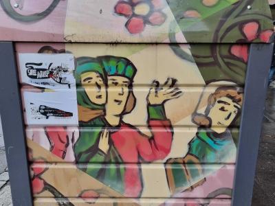 Scène alsacienne médiévale — Street art à Strasbourg