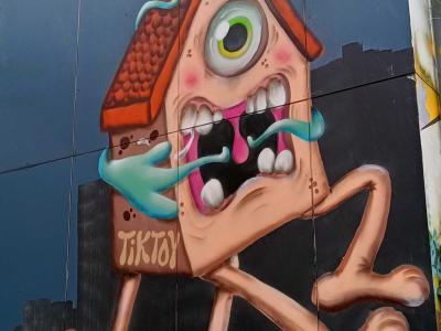 Tiktoy's Monster House — Street art by Tiktoy in Berlin