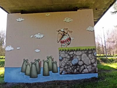Paysage pastoral grenades — Street art de Ador à Nantes