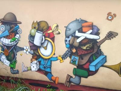 Mechanical Character Trio by Ador — Street art by Ador in Bouguenais
