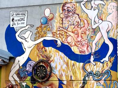 Colorful Golden Symphony — Street art in Strasbourg