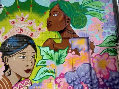 Women Diversity Flowers Jungle — Street art in London
