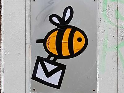 Mail Carrier Bee by Mister Zion — Street art by Mister Zion in Nantes