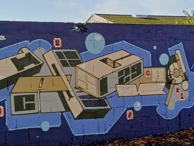 Beige Volumes in Perspective — Street art in Nantes