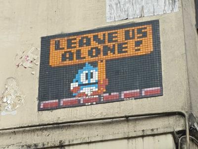 Space Invader PA_769 : Leave us alone — Street art by Invader in Paris