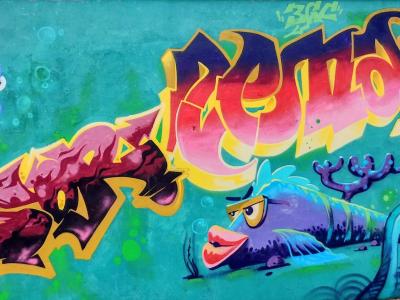 Tropical Seabed by Remok — Street art in Saint-Leu