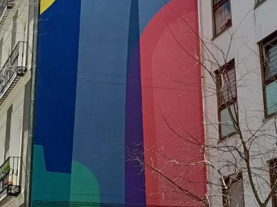 Composition Géométrique Vive — Street art de Zest (Franck Noto) à Madrid
