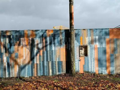 Abstraction gris-bleu — Street art de Wide à Nantes