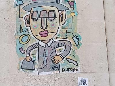 Cubist Hat Character by Dall'Osto — Street art in Nantes