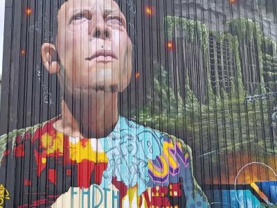 Monumental Portrait of a Young Man — Street art in Berlin