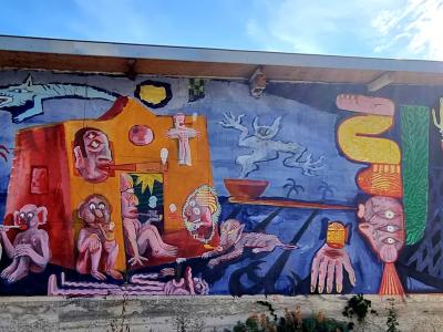 Mural surréaliste urbain — Street art à Strasbourg