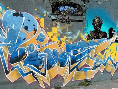 Tags abstraits dynamiques — Street art à Nantes