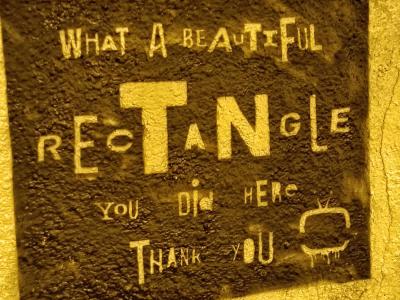 What a beautiful rectangle — humour urbain — Street art à Porto
