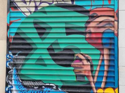 Femme turquoise — Street art à Grenoble