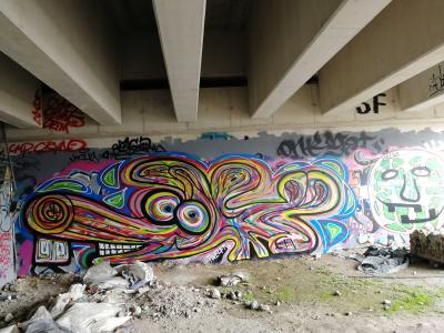 Psychedelic Wildstyle Monster — Street art in Paris