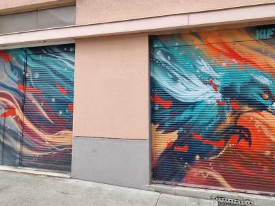 Firebird — Street art by Kiptoe in Grenoble