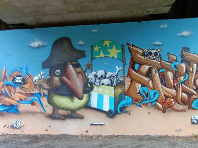Burlesque Adventure — Street art by Ador in Rezé