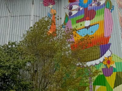 Smiling Geodesic - Giant Pop-Art — Street art by GUINR in Berlin