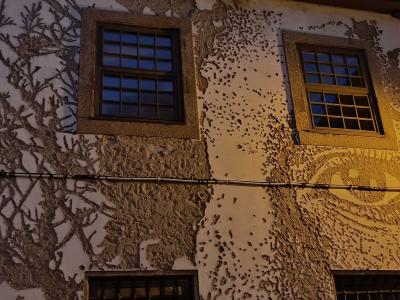 Portrait gravé par Vhils à Porto — Street art de Vhils à Porto