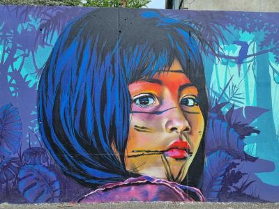Amazonie, the Young Girl by ENDtoEND — Street art by ENDtoEND in Clermont-Ferrand