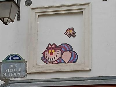 Mosaïque Invader rue Vieille du Temple — Street art de Invader à Paris
