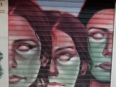Athens Female Portrait Duo — Street art in Athina
