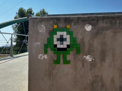 Mike Wazowski Mosaic — Street art by Astro Boy in Beniarbeig