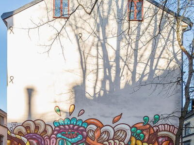 Floral frieze by Amara por Dios — Street art by Amara por Dios in Stockholm