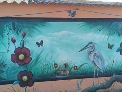 Tribute to the Brière Marshes — Street art by Chrystelle Chouteau in Les Moutiers-en-Retz