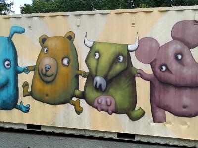 Quatre créatures par Ador — Street art de Ador à Rezé