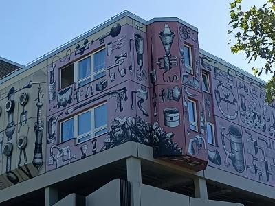 Inventory of Objects on the Building — Street art by PHLEGM in Berlin