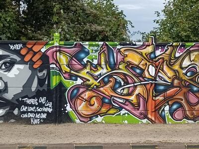 Bob Marley, There's One Life One Love — Street art à Reims