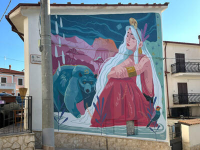 The Breath of Maya — Street art by Rame 13 in Aielli