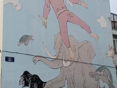Les Rêves de Nic par Hermann — Street art de Hermann à Bruxelles