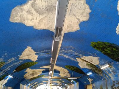 Sky vault of the underpass — Street art by Goodlack Art in Köln