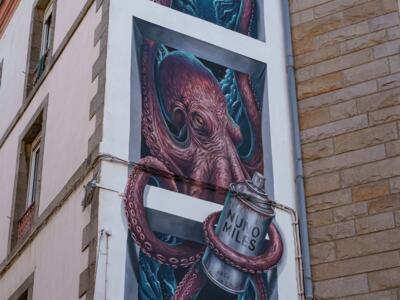 La pieuvre de Nuno Miles — Street art de Nuno Miles à Saint-Brieuc