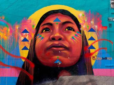 The Eagle and the Andean Condor — Street art by Guache in Bogotá