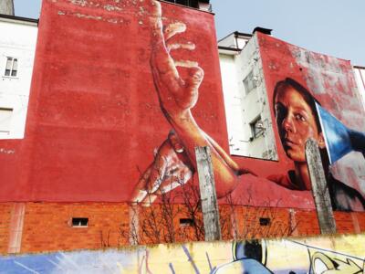 Shadows — Street art by El Rojo in La Bañeza