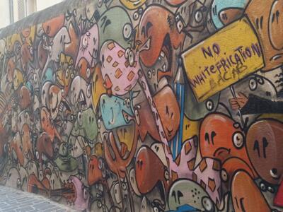 Crowd of Creatures and No Whitefication — Street art in Marseille